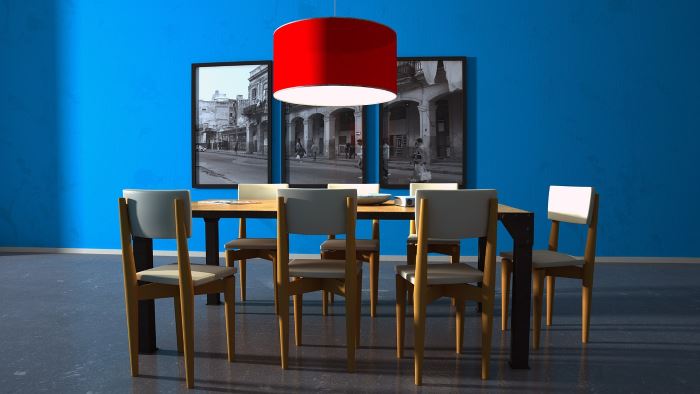 Blue Dining Room Walls