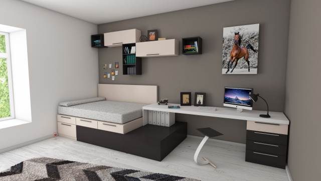 Small Bedroom with Storage