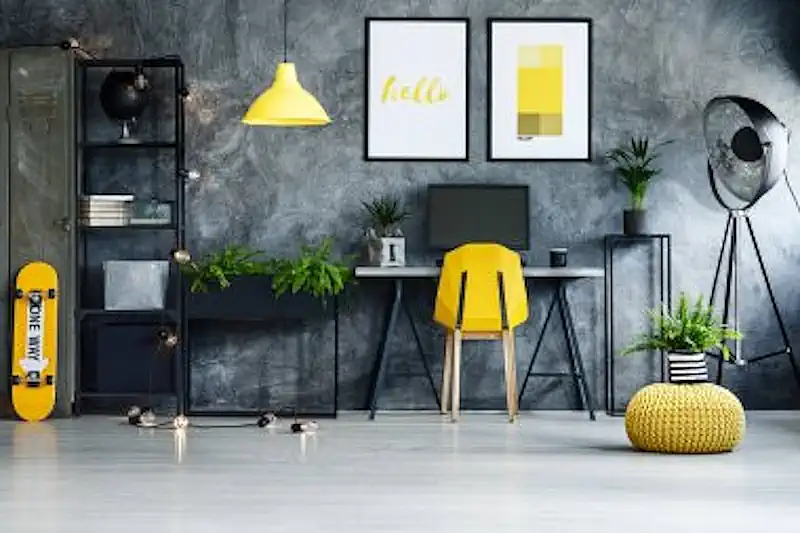 Fung Shui Yellow in Home Office