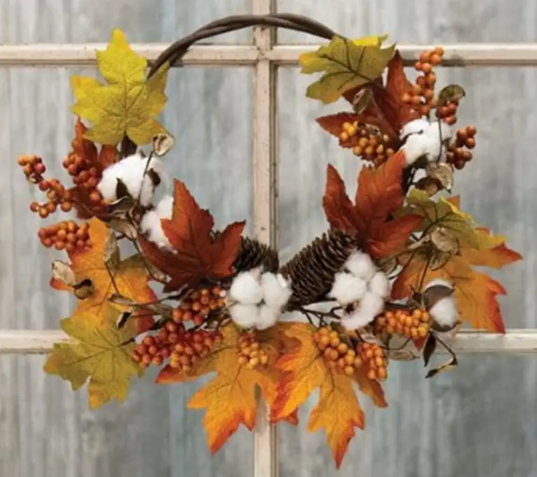 Wreath made of Fall Leaves